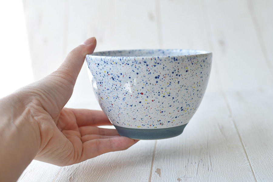 ペイントガフボウル 12.5cm 赤 青 1個 瀬戸焼 食器 おしゃれ 可愛い かっこいい スマート シンプル ナチュラル カクニ オリジナル 日本産 インスタ映え 普段使い ギフト モダン 和 北欧