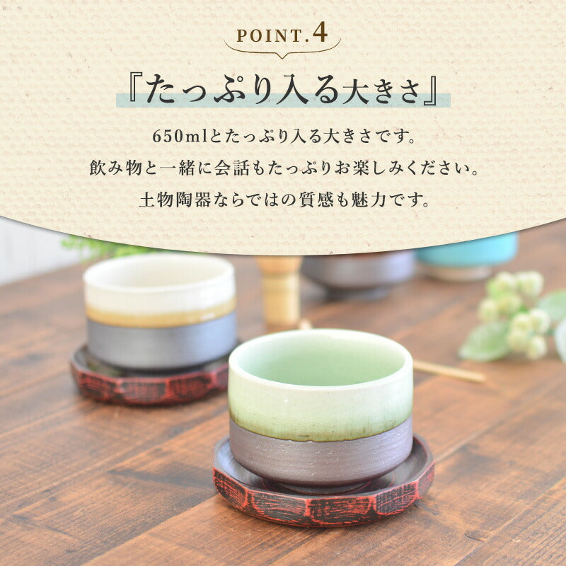 筒形抹茶碗(大)抹茶碗 おしゃれ 和食器 抹茶碗 お抹茶 抹茶 まっちゃ お茶碗 茶碗 茶器 茶道具 器 うつわ 陶器 食器 陶器 美濃焼 国産 日本製 胡桃 粉雪 翡翠 ターコイズブルー カクニ