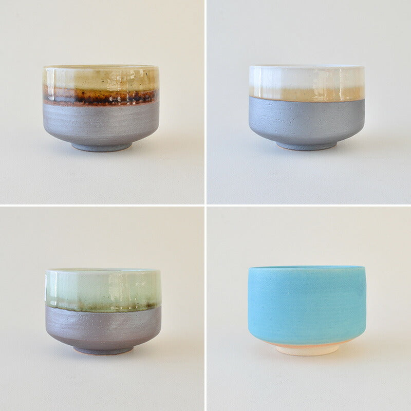 筒形抹茶碗(大)抹茶碗 おしゃれ 和食器 抹茶碗 お抹茶 抹茶 まっちゃ お茶碗 茶碗 茶器 茶道具 器 うつわ 陶器 食器 陶器 美濃焼 国産 日本製 胡桃 粉雪 翡翠 ターコイズブルー カクニ