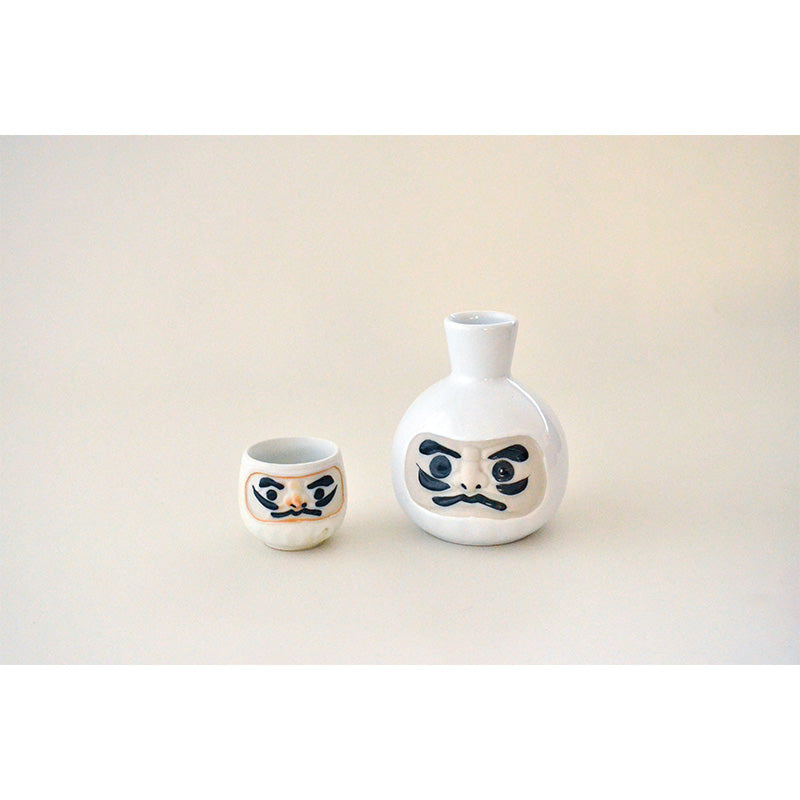 風水だるま酒器セット 徳利1個 盃2個 食器 おしゃれ かわいい かっこいい シンプル 子供 大人 陶器 北欧 和食器 風 美濃焼 ギフト プレゼント