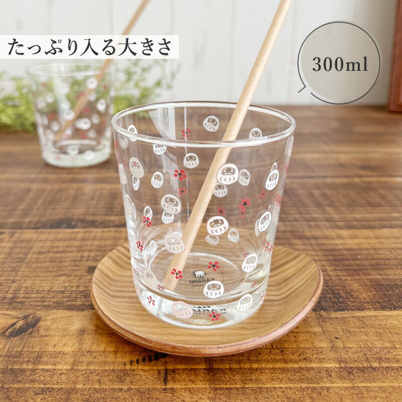 冷感グラス だるま おしゃれ コップ 冷感 色が変わる だるま 達磨 コロコロだるま かわいい かっこいい 誕生日 お祝い300ml プレゼント ギフト 日本製 冷感グラス おもしろい雑貨 カクニ