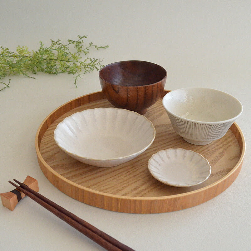 窯変粉引 菊型取鉢 取皿 中皿 プレート おしゃれ シンプル 小さめ かわいい ナチュラル プレート 薬味 調味料 陶器 日本製 和風 美濃焼 食器 食洗機使用可 電子レンジ使用可 来客 正月