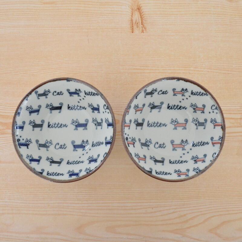 ねこねこ13.5cmボウル おしゃれ かわいい 可愛い ネコ 猫 ネコ柄 北欧 シチュー 大きい 日本製 食器 シンプル ナチュラル 食洗機使用可 電子レンジ使用可 プレゼント ギフト