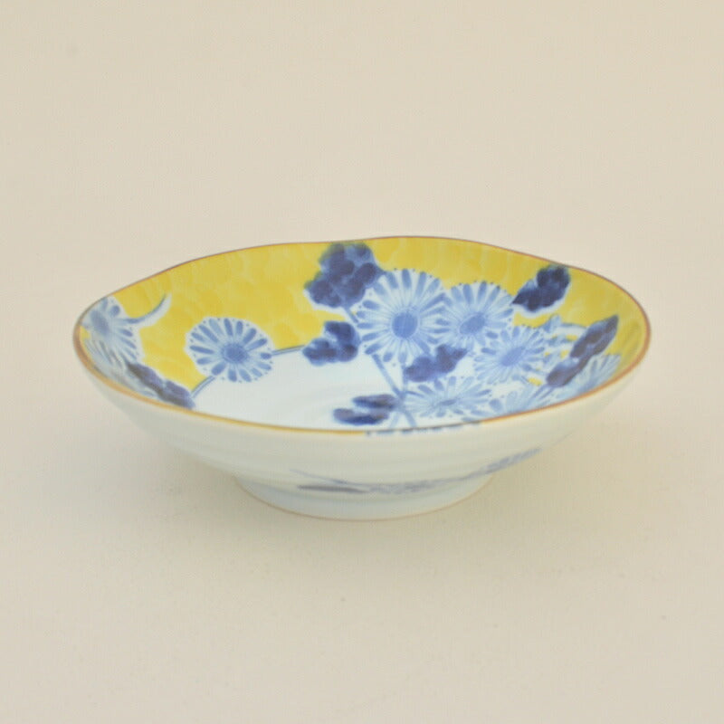 福袋-松- 黄地草花10点セット 和食器 磁器 茶碗 茶漬け椀 鉢 皿 どんぶり パスタ皿 大鉢 美濃焼 陶器 おしゃれ かわいい 上品 黄色 花柄 食卓 ギフト プレゼント 贈り物 お祝い 新生活