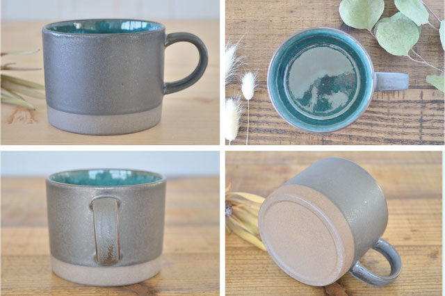 窯変塗分けマグ マグカップ おしゃれ ナチュラル 300ml 大容量 大きめ 土物 渋い マット 北欧 かっこいい 日本製 美濃焼 食器 カフェ シンプル ギフト 箱入り カクニ KAKUNI