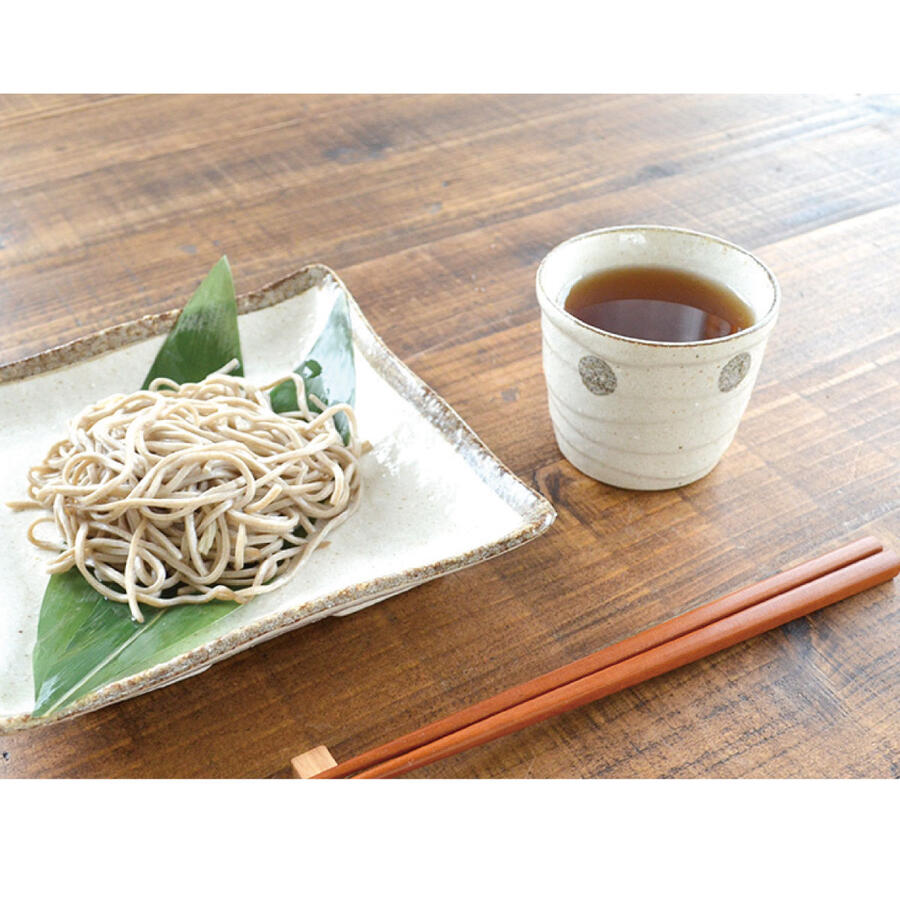 水玉白唐津 そば千代口【そばちょこ おしゃれ シンプル かわいい蕎麦ちょこ 日本製 美濃焼 食器 白い 模様 食洗機対応 電子レンジ使用可 レンジOK カフェ風 プレゼント ギフト カクニ KAKUNI】