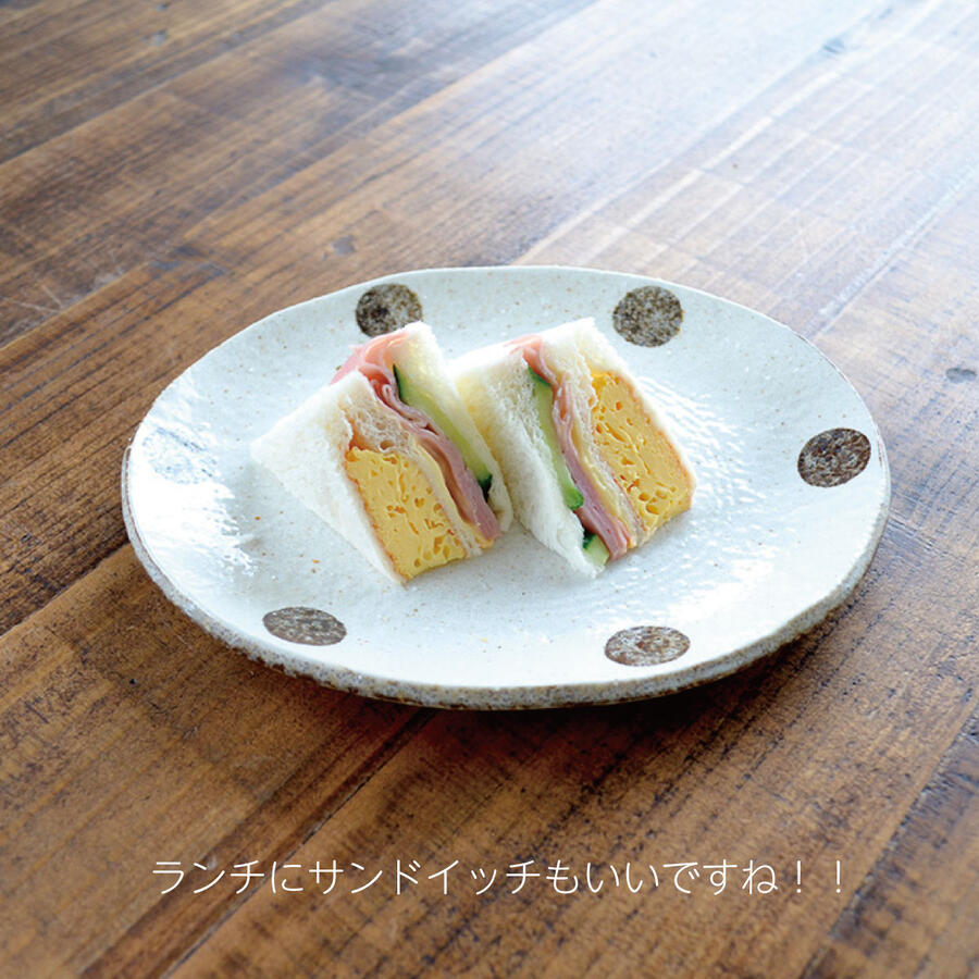 水玉白唐津 楕円取皿 取り皿 おしゃれ シンプル 白い 水玉 かわいい プレート 粉引 日本製 美濃焼 食器 食洗機対応 電子レンジ使用可 カフェ風 プレゼント ナチュラル 北欧 小皿 小鉢 ギフト カクニ KAKUNI