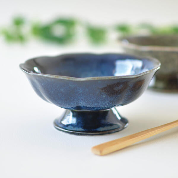 デザート鉢 緑彩 小皿 小鉢 ヨーグルト フルーツ 陶器 かわいい シンプル おしゃれ デザート皿 緑色 ブルー グリーン 国産 器 皿 鉢 電子レンジ使用可 食洗機使用可 日本製 美濃焼 カクニ KAKUNI