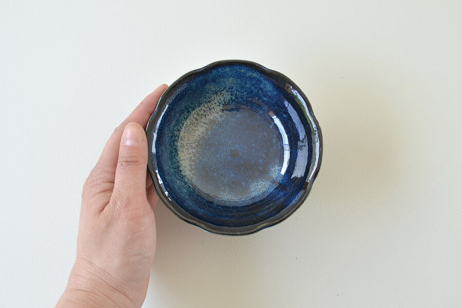 デザート鉢 緑彩 小皿 小鉢 ヨーグルト フルーツ 陶器 かわいい シンプル おしゃれ デザート皿 緑色 ブルー グリーン 国産 器 皿 鉢 電子レンジ使用可 食洗機使用可 日本製 美濃焼 カクニ KAKUNI