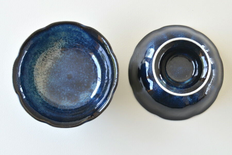 デザート鉢 緑彩 小皿 小鉢 ヨーグルト フルーツ 陶器 かわいい シンプル おしゃれ デザート皿 緑色 ブルー グリーン 国産 器 皿 鉢 電子レンジ使用可 食洗機使用可 日本製 美濃焼 カクニ KAKUNI