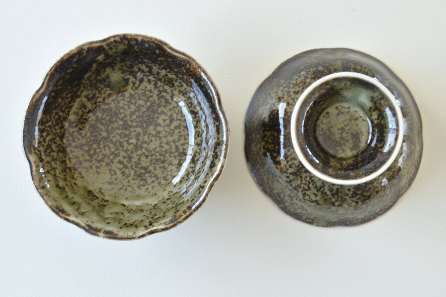 デザート鉢 緑彩 小皿 小鉢 ヨーグルト フルーツ 陶器 かわいい シンプル おしゃれ デザート皿 緑色 ブルー グリーン 国産 器 皿 鉢 電子レンジ使用可 食洗機使用可 日本製 美濃焼 カクニ KAKUNI
