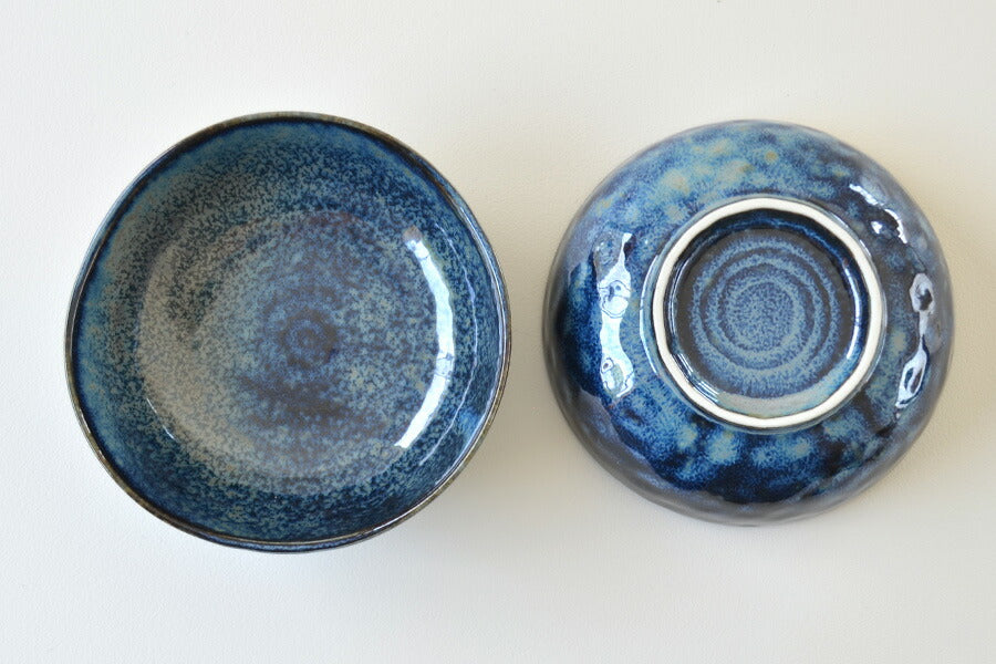 紺碧 緑彩 取鉢 取鉢 おしゃれ 紺 緑 陶器 シンプル 電子レンジ使用可 食洗機使用可 日本製 美濃焼 カクニ KAKUNI