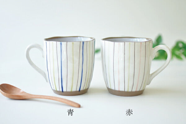 二色十草マグ【マグカップ おしゃれ 陶器 かわいい シンプル かっこいい 和風 コーヒーカップ 日本製 美濃焼 カクニ KAKUNI】