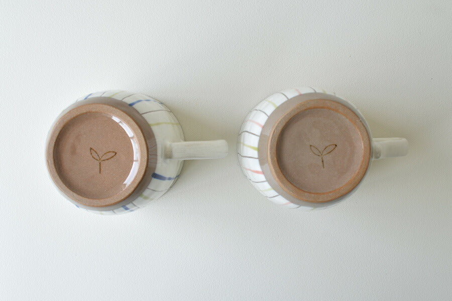 二色十草マグ【マグカップ おしゃれ 陶器 かわいい シンプル かっこいい 和風 コーヒーカップ 日本製 美濃焼 カクニ KAKUNI】