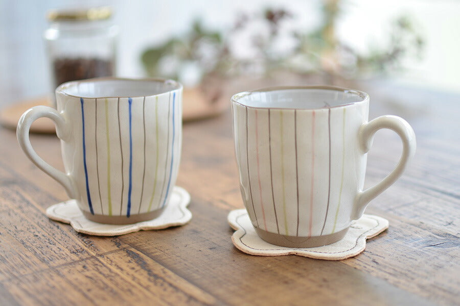 二色十草マグ【マグカップ おしゃれ 陶器 かわいい シンプル かっこいい 和風 コーヒーカップ 日本製 美濃焼 カクニ KAKUNI】