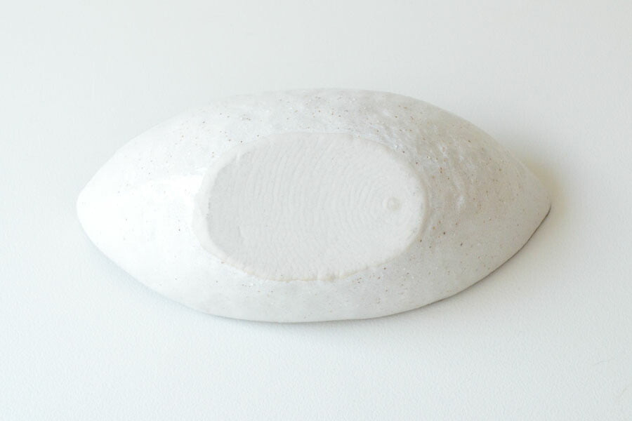 K15030 白唐津 笹船小鉢 おしゃれ 鉢 小鉢 白い 白 ナチュラル シチュー スープ シンプル かわいい 国産 日本製 美濃焼 食器 白い 模様 食洗機対応 電子レンジ可能 カフェ風 新生活 一人暮らし プレゼント ギフト カクニ KAKUNI