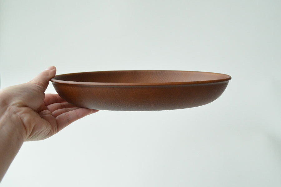 だるまとハシビロコウ木目オーバルプレート ランチプレート 木目調 PET樹脂 日本製 おしゃれ 深め 深い 軽量 軽い 超軽量 子供 割れない 割れにくい 樹脂製 ランチ皿 介護用 アウトドア 食器 レンジ対応 食洗機対応 カクニ