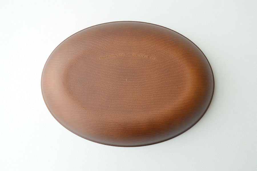 だるまとハシビロコウ木目オーバルプレート ランチプレート 木目調 PET樹脂 日本製 おしゃれ 深め 深い 軽量 軽い 超軽量 子供 割れない 割れにくい 樹脂製 ランチ皿 介護用 アウトドア 食器 レンジ対応 食洗機対応 カクニ