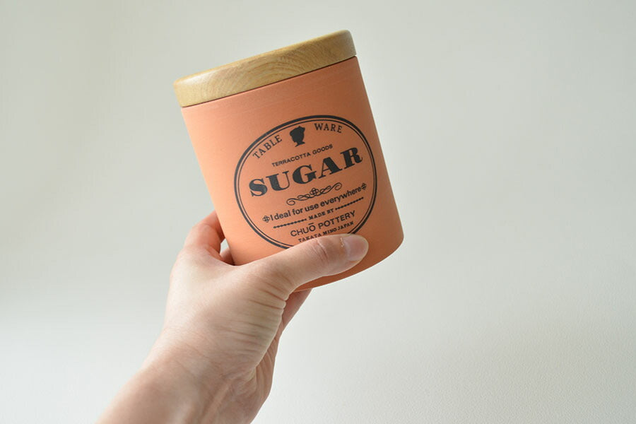 テラコッタ キャニスター おしゃれ 保存容器 コーヒー豆 コーヒー入れ ストッカー 台所用品 食品保存 砂糖 塩 紅茶 ティー プレゼント 贈り物 日本製 美濃焼 カクニ
