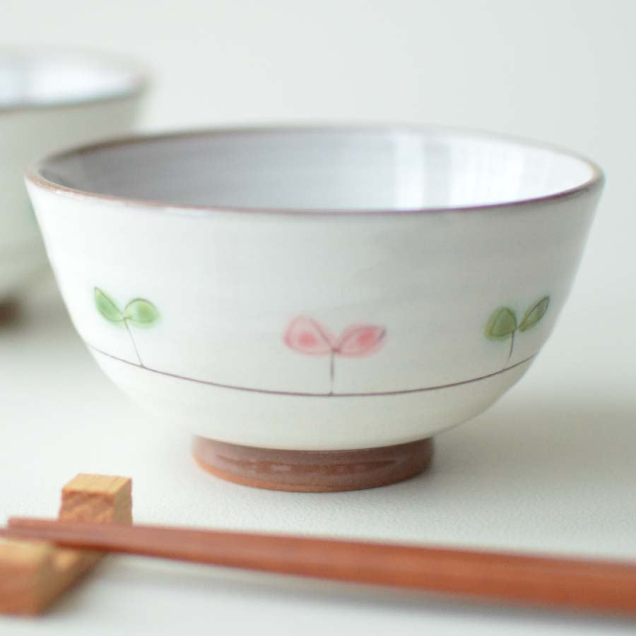 ふたば飯碗 お茶碗 飯碗 ご飯茶碗 おしゃれ シンプル かわいい 日本製 美濃焼 食器 プレゼント 敬老の日 ギフト カクニ 和風 洋風 日本製製 国産 陶器 美濃焼 和食 食器 茶碗 うつわ 皿 お家 おうち ごはん ギフト プレゼント