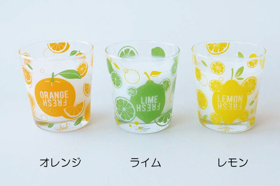 フルーツシュカッシュグラス グラス おしゃれ かわいい 爽やか 300ml POP 人気 プレゼント ギフト 日本製 コップ カップ 子供用 カクニ