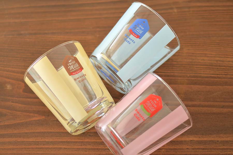 MILKグラス グラス おしゃれ かわいい300ml POP 人気 プレゼント ギフト 日本製 コップ カップ 子供用 カクニ