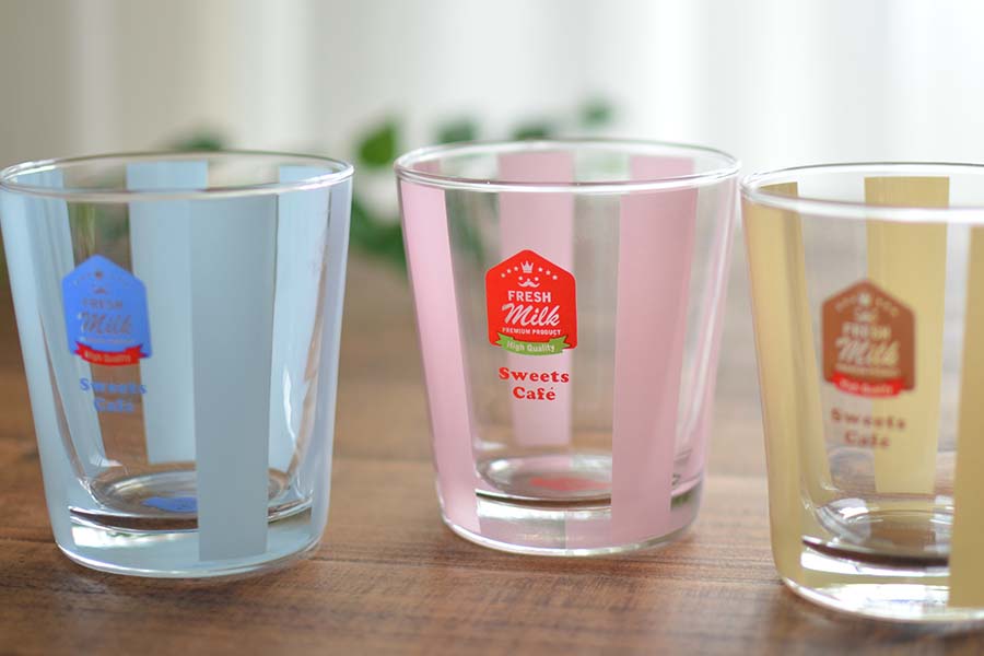 MILKグラス グラス おしゃれ かわいい300ml POP 人気 プレゼント ギフト 日本製 コップ カップ 子供用 カクニ