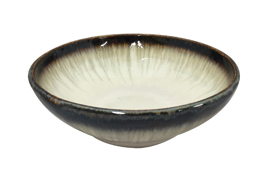 錆簾手びねり煮物鉢 小鉢 盛鉢 おしゃれ かっこいい 綺麗 国産 日本製 美濃焼 陶磁器 食器 電子レンジ対応 食洗機対応 白 和風 和食器 サラダ取鉢 和食器 小鉢 ボウル 楕円 鉢 シンプル デザートボウル ヨーグルトボウル
