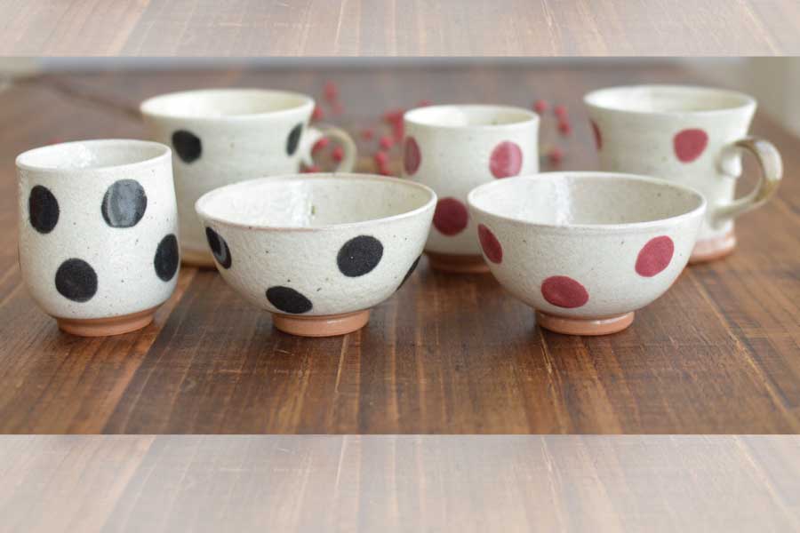 まりもドット湯呑 湯呑 オシャレ コップ カップ お茶 おしゃれ シンプル かわいい 日本製 美濃焼 食器 プレゼント 敬老の日 ギフト カクニ KAKUN