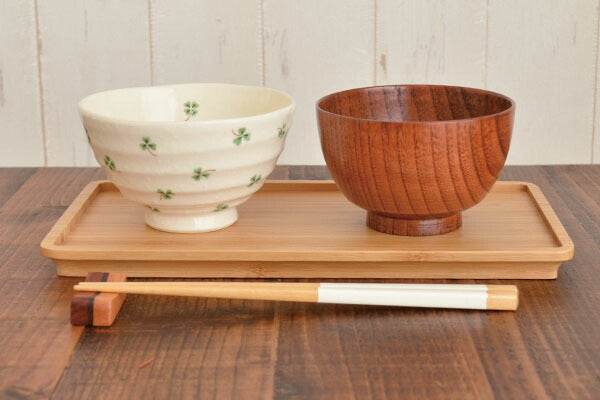 ハッピークローバー飯碗 お茶碗 おしゃれ かわいい セット 国産 日本製 美濃焼 器 食器 磁器 飯碗 食洗機使用可 リーフ 葉っぱ 新生活 お祝い 結婚祝い 贈り物 ギフト プレゼント