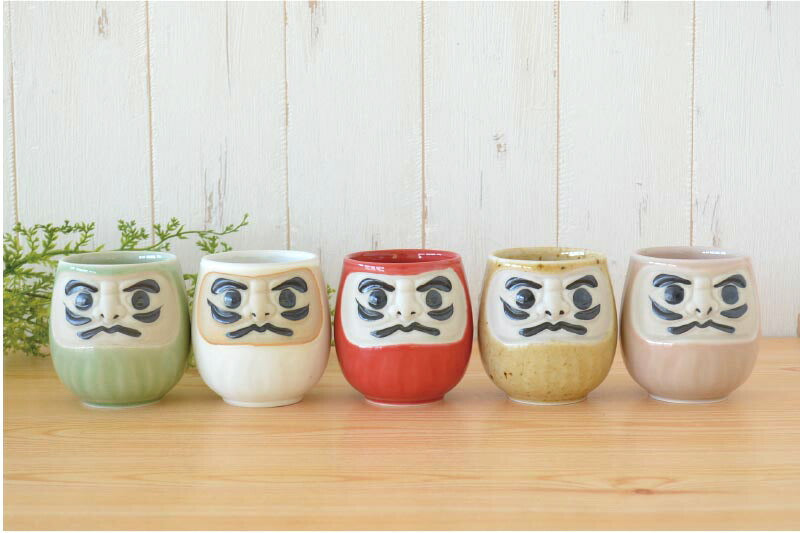 風水だるま湯呑 湯のみ おしゃれ 大きい ギフト おもしろい 風水 縁起物 日本製 美濃焼 和風 長寿祝い 贈り物 夫婦 和食器 還暦祝い 古希 喜寿 米寿 退職 定年 お祝い