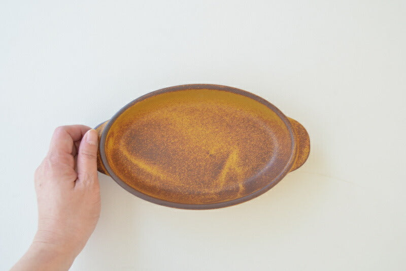 耐熱楕円グラタン(大)23.5cm イエロー グリーン オレンジ 1個 美濃焼 食器 おしゃれ 可愛い かっこいい スマート シンプル ナチュラル レンジ対応 食洗機対応 贈り物 プレゼント カクニ オリジナル 日本産 インスタ映え