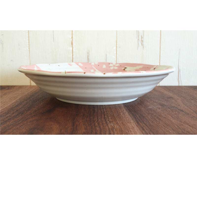 ピンク志野うさぎ80深皿 食器 おしゃれ かわいい かっこいい シンプル 子供 大人 陶器 北欧 和食器 風 美濃焼 ギフト プレゼント