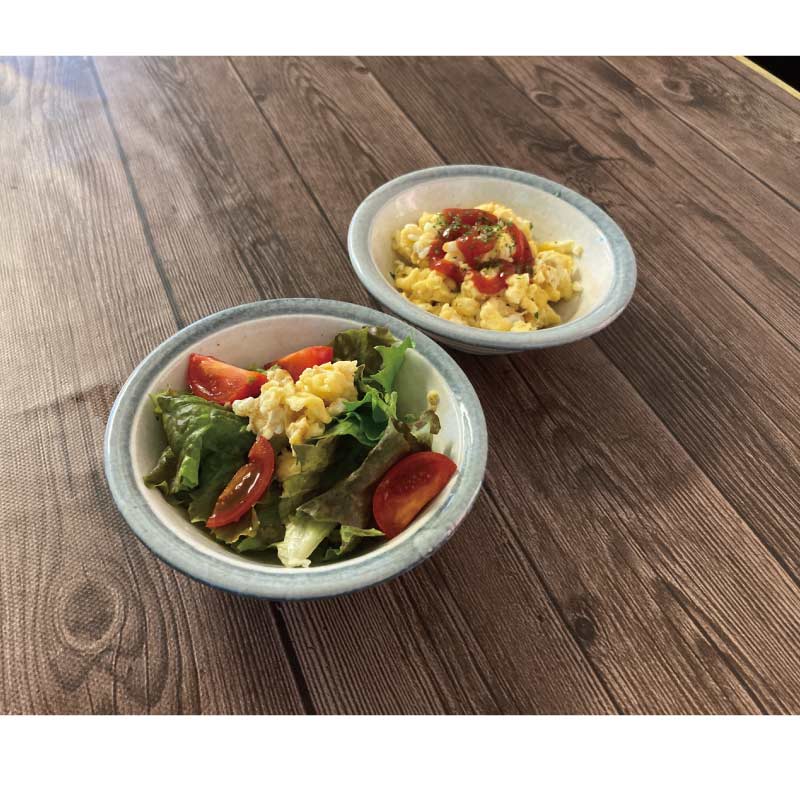送料無料 ブルーラインミニボウル5P&14cm皿5Pセット おしゃれ 小皿 取り皿 10点セット 小鉢 ボウル シンプル 取皿 おしゃれ 北欧 カフェ 日本製 美濃焼 陶磁器 食器 レンジ対応 食洗機対応 カクニ