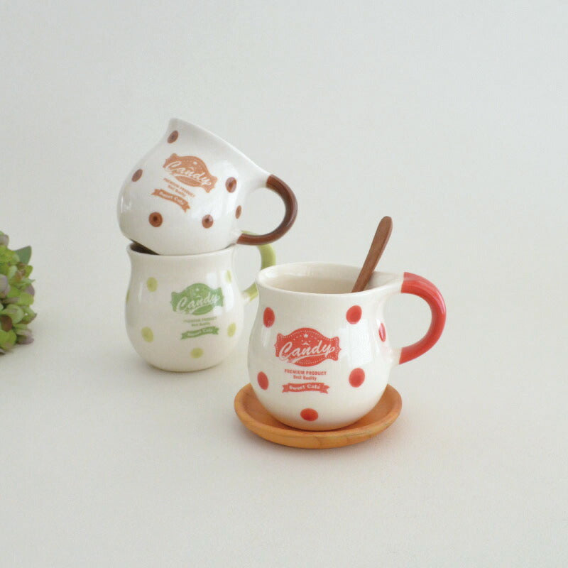 ピッチャーマグ4個セット 公式 マグカップ 大きめ ピッチャーマグ 大きい 大容量 北欧 おしゃれ コーヒーカップ 400ml たっぷり 普段使い ドット ミルク キャンディー かわいい 食洗機対応 電子レンジ対応 ギフト プレゼント