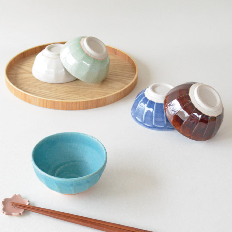 面取り飯碗 お茶碗 ご飯茶碗 おしゃれ かっこいい 美濃焼 陶器 焼き物 美濃焼 日本製 カクニ KAKUNI ミノクラフト