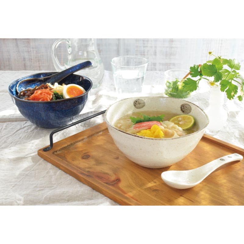 小どんぶりとレンゲのセット どんぶり レンゲ セット おしゃれ かっこいい シンプル 小どんぶり 和食器 丼もの かつ丼 ラーメン鉢 かわいい 陶器 日本製 和風 美濃焼 食器 食洗機使用可 電子レンジ使用可 カクニ 北欧 北欧 軽い