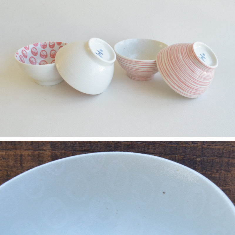 だるま うず巻き飯碗 11.1cm 赤 白 1個 美濃焼 食器 おしゃれ 可愛い かっこいい スマート シンプル ナチュラル カクニ オリジナル 日本産 インスタ映え 普段使い ギフト モダン 和 北欧