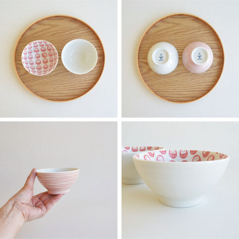 だるま うず巻き飯碗 11.1cm 赤 白 1個 美濃焼 食器 おしゃれ 可愛い かっこいい スマート シンプル ナチュラル カクニ オリジナル 日本産 インスタ映え 普段使い ギフト モダン 和 北欧