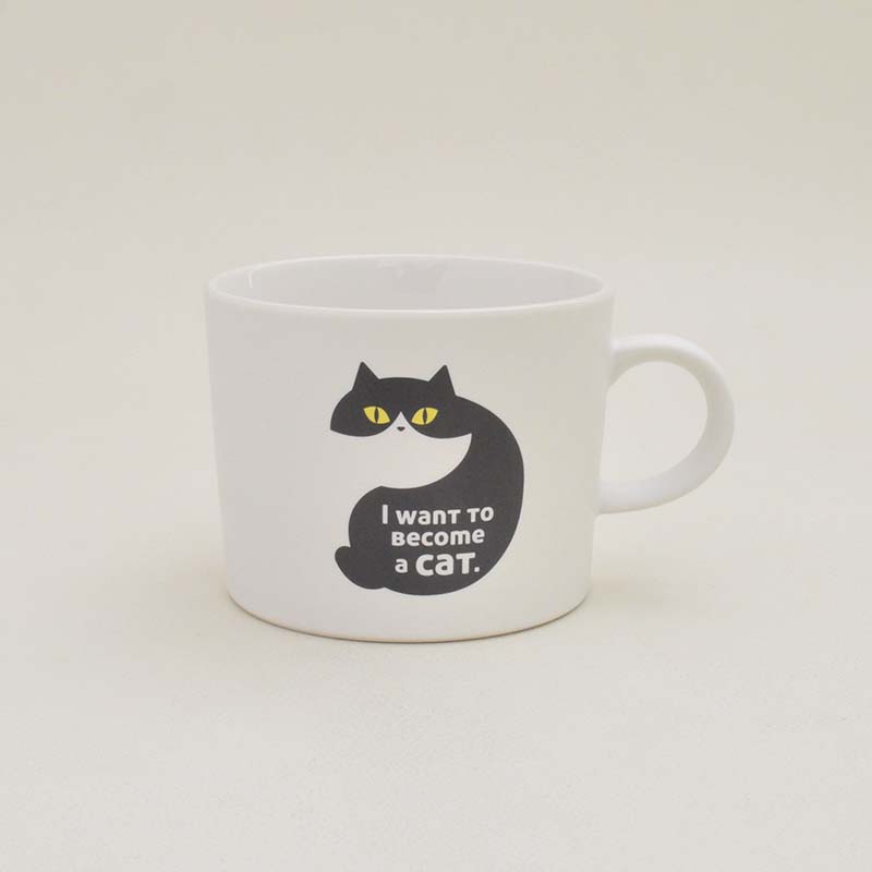 じろじろネコマグ マグカップ おしゃれ かわいい 可愛い ネコ 猫 ネコ柄 イヌ 犬 北欧 330ml 大きい 日本製 コップ カップ 食器 シンプル ナチュラル 食洗機使用可 電子レンジ使用可