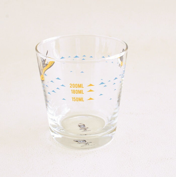 目盛付きグラス 波乗りクマ グラス北欧おしゃれ ガラス コップ かわいい 子供用 アニマル くま かわいい 雑貨 カフェ 食器 猫 シロクマ ガラス製 ギフト タンブラー 日本製 カクニ