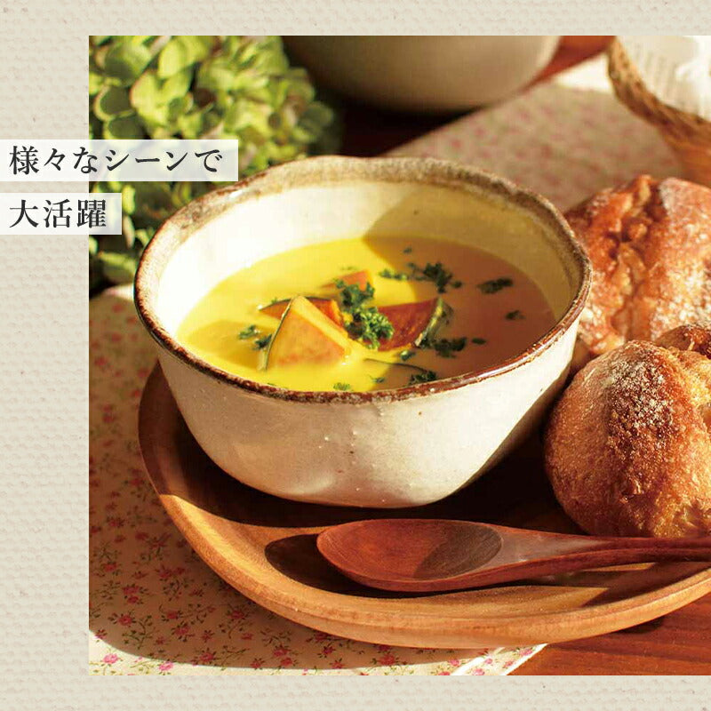 白唐津 丸深鉢 どんぶり おしゃれ シチュー スープ チュラル 北欧 カフェ風 陶器 日本製 国産 陶器 美濃焼 和食 和食器 食器 茶碗 陶器 うつわ 皿 お家 おうち ごはん シンプル かわいい ギフト プレゼント 誕生日 贈り物