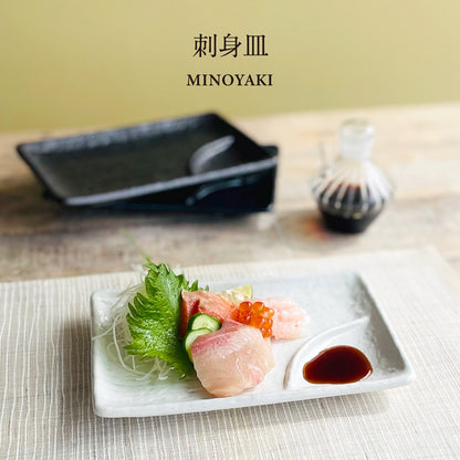 刺身皿 17.4cm 白 黒 紺 美濃焼 皿 食器 プレート 取皿 焼き物皿 おしゃれ 可愛い かっこいい スマート シンプル ナチュラル カクニ オリジナル 日本産 インスタ映え 普段使い ギフト モダン 和 北欧