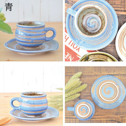釉彩カップ＆ソーサー ティーカップ 大人っぽい 北欧 日本製 おしゃれ コーヒー 陶器 綺麗 ギフト シンプル 小さめ 洋風 陶器 美濃焼 kakuni カクニ