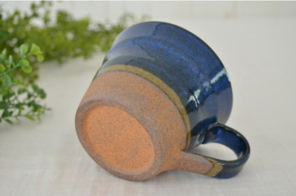 クラフトマグ マグカップ おしゃれ かわいい 可愛い シンプル コーヒーマグ スープマグ ギフト プレゼント 日本製 美濃焼 陶器 紺 アメ 均窯 水色 KAKUNI カクニ