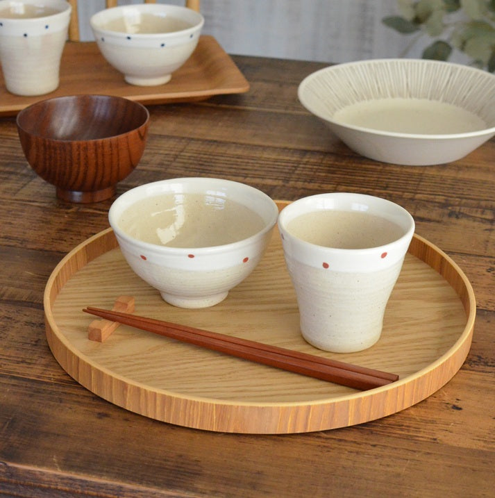 水玉 湯呑 ( 青 ,赤 ) 食器 おしゃれ かわいい かっこいい シンプル 子供 大人 陶器 北欧 和食器 風 美濃焼 ギフト プレゼント