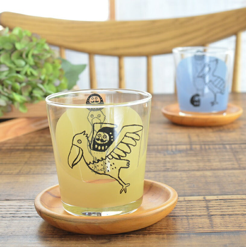 だるまとハシビロコウグラス　 おしゃれ かわいい 300ml POP 人気 プレゼント ギフト 日本製 コップ カップ 子供用 カクニ