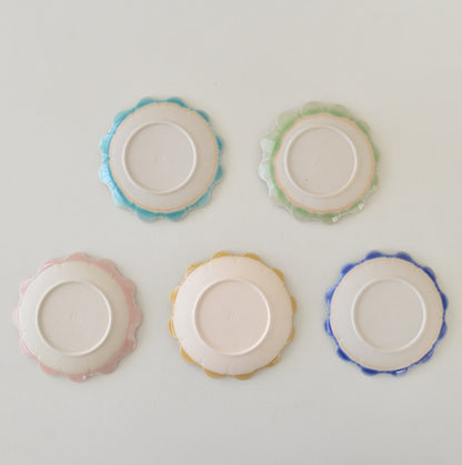 デイジー小皿 豆皿 小皿 醤油 美濃焼 皿 おしゃれ シンプル 小さめ かわいい 花 ナチュラル プレート 薬味 調味料 陶器 日本製 和風 ピンク ヒワ ブラウン ターコイズ ブルー 食器