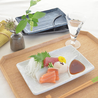 刺身皿 17.4cm 白 黒 紺 美濃焼 皿 食器 プレート 取皿 焼き物皿 おしゃれ 可愛い かっこいい スマート シンプル ナチュラル カクニ オリジナル 日本産 インスタ映え 普段使い ギフト モダン 和 北欧