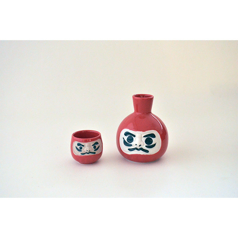 風水だるま酒器セット 徳利1個 盃2個 食器 おしゃれ かわいい かっこいい シンプル 子供 大人 陶器 北欧 和食器 風 美濃焼 ギフト プレゼント